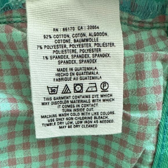 Anthropologie Pilcro Stet Mid-Rise Crop Ankle Jeans Aqua Green Size 27 - Picture 9 of 9